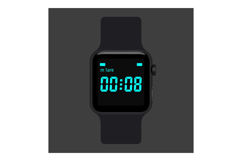 Digital smart watch with blue timer display on black backgro Product Image 1