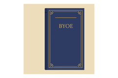 Blue and gold classic book cover design with decorative bord Product Image 1