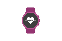 Fitness smartwatch with heart rate monitor and pulse icon in Product Image 1
