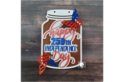 Patriotic Round Sign Bundle SVG | 4th of July Laser Cut Sign Product Image 6