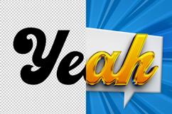 Yeah 3D editable text effect Product Image 2