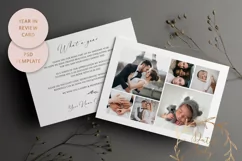 Year In Review Photo Card #008 - Adobe Photoshop Template Product Image 1