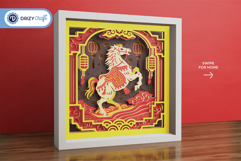 Year of the Horse Celebration 3D Shadow Box Product Image 2