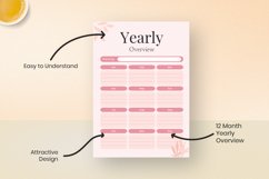 Yearly Overview Printable Planner | A4 And A5 | US Letter Product Image 3