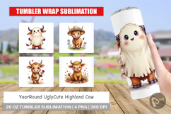 Seasonal Highland Cow Tumbler Product Image 1