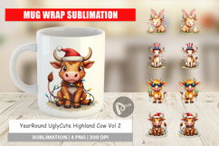 Seasonal Highland Cow Mug Wrap Product Image 1