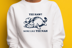Yee Haw More Like Yee Nah SVG - Funny Cowboy Cat Trendy PNG Product Image 3