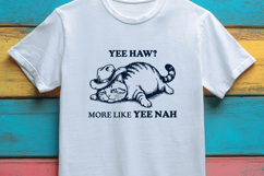 Yee Haw More Like Yee Nah SVG - Funny Cowboy Cat Trendy PNG Product Image 2