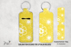 Yellow background with white flowers sublimation design Product Image 1