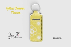 Yellow background with white flowers sublimation design Product Image 2