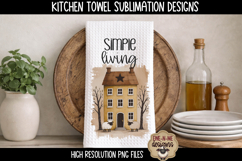 Primitive Saltbox Houses - Sublimation Kitchen Towel Designs Product Image 3