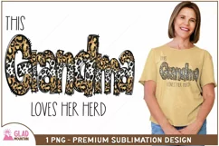 This Grandma Loves Her Herd png, Grandma design, cowhide Product Image 2