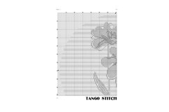 Yellow abstract watercolor flower cross stitch pattern - Tango Stitch