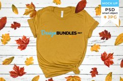 Fall Mockup T-shirt | yellow bella canvas mockup Product Image 1
