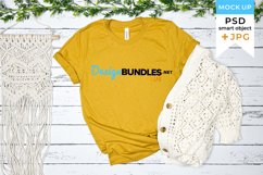 Boho tshirt mockup | Yellow t-shirt mockup | Women mockup Product Image 1