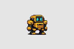 Yellow Builder Bot Design Vector Product Image 2