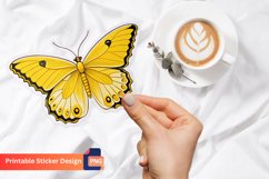 Yellow Butterfly Sticker, Yellow Butterfly Vinyl Sticker Product Image 1