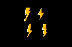 Yellow cartoon lightning design vector Product Image 2