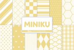 yellow digital paper pack pastel patterns