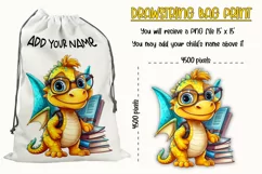 Baby Dinosaur with Books Sublimation | Back to School Print Product Image 2