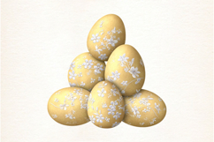 Yellow Easter Watercolor Clipart Product Image 2