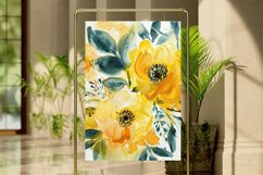 Yellow Floral Digital Paper Bundle Product Image 4