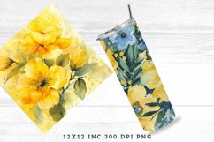 Yellow Floral Digital Paper Bundle Product Image 5
