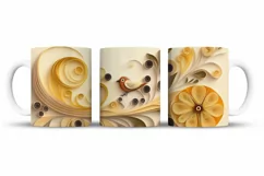 Yellow Flowers 3D Mug Wrap Sublimation Designs, 3d Mug, Flowers Png