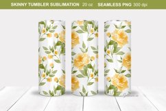 Watercolor roses Tumbler Wrap | Floral Tumbler Sublimation Product Image 1