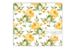 Watercolor roses Tumbler Wrap | Floral Tumbler Sublimation Product Image 2
