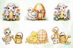 Yellow Gingham Bunny PNG Product Image 4