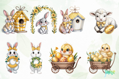 Yellow Gingham Bunny PNG Product Image 3