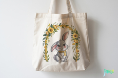 Yellow Gingham Bunny PNG Product Image 7