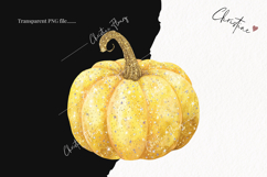 Yellow Glitter Pumpkin | Fall Png Product Image 2
