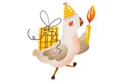 Watercolor Party Geese Clipart Set Cute Birthday Product Image 7
