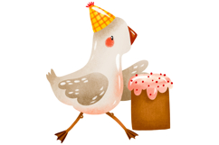 Watercolor Party Geese Clipart Set Cute Birthday Product Image 3