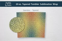 Yellow Green Glitter Seamless Tumbler Sublimation Wrap for 20 oz Skinny Tapered Tumbler