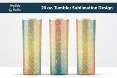 Yellow Green Glitter Seamless Tumbler Sublimation Design for 20 oz Skinny Tumbler