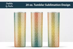 Yellow Green Glitter Seamless Tumbler Sublimation Design for 20 oz Skinny Tumbler