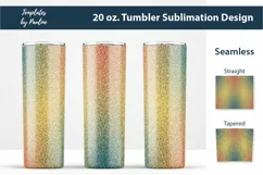 Yellow Green Glitter Seamless Tumbler Sublimation Wrap for 20 oz Skinny Tumbler