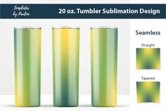 yellow green Seamless Ombre Sublimation Designs for 20 oz skinny tumbler