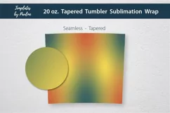 Yellow Green Ombre Seamless Tumbler Sublimation Wrap for 20 oz Skinny Tapered Tumbler
