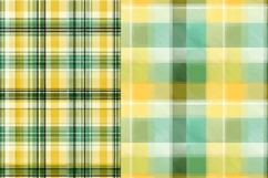 Yellow &amp; Green Spring Plaid Pattern Design, Sublimation Product Image 2