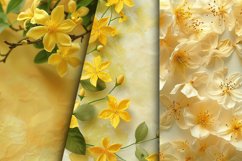 Yellow Jasmine Flowers Digital Paper Bundle Product Image 6