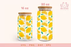 Yellow Lemons Libbey Wrap SVG PNG 16 oz 2