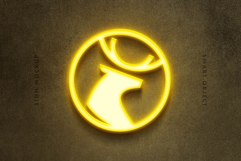 Yellow Neon Sign Mockup Product Image 1