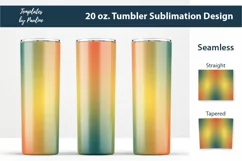 yellow orange green Seamless Ombre Sublimation Designs for 20 oz skinny tumbler