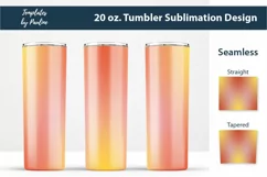 yellow orange Seamless Ombre Sublimation Designs for 20 oz skinny tumbler