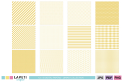 yellow scrapbook background set