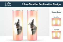 yellow pink Seamless Round Photo Tumbler Wrap for Sublimation